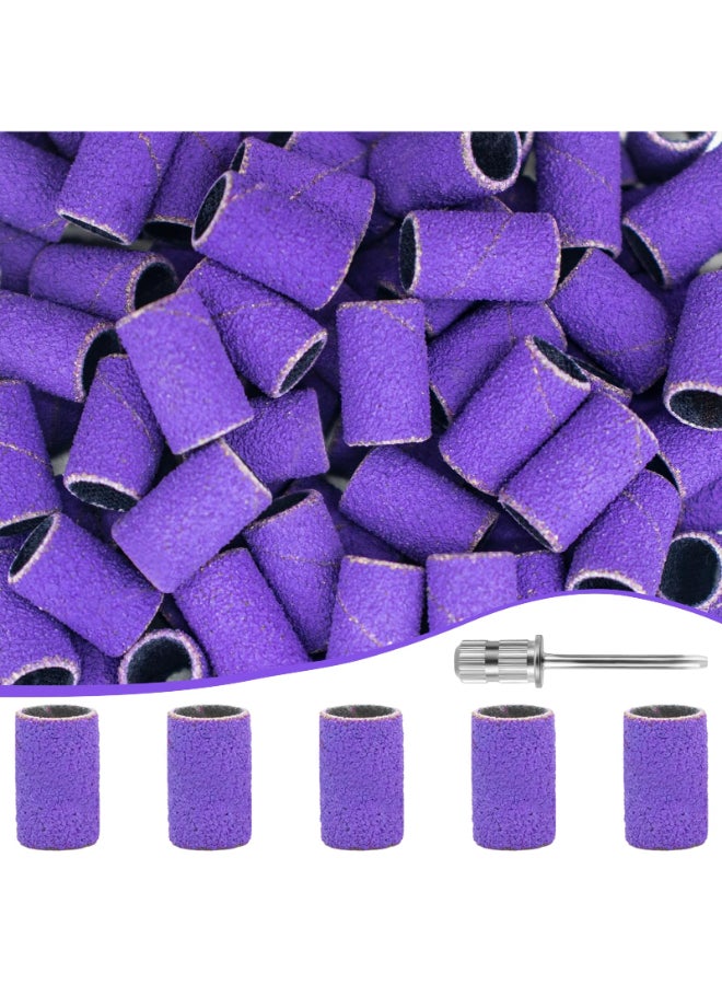 METEOROCK 150 Grit Sanding Bands for Nail 100Pcs Medium Grit for Nail for Polish Acrylic Nails Gel Nails Professional Nail Drill Sanding Bands for Manicures Pedicure - Image 2