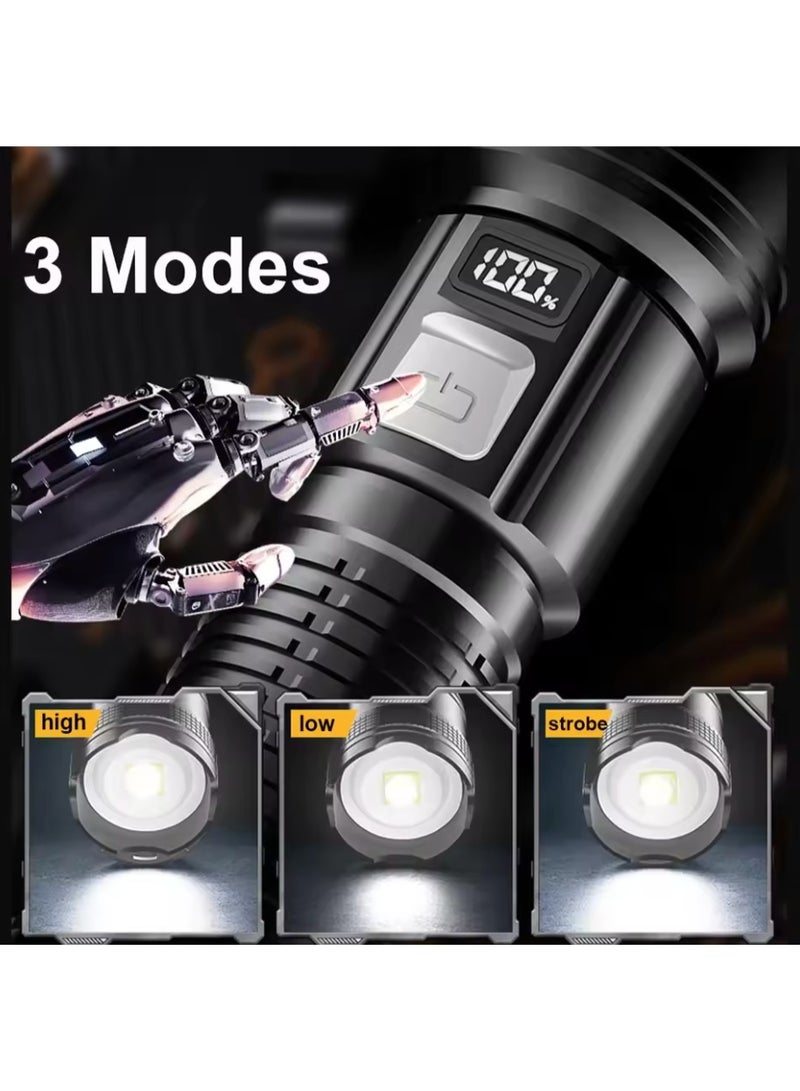 1800 Lumen Rechargeable Portable Flashlight with Long Battery Life for Outdoor Activities Camping Hiking - Image 4