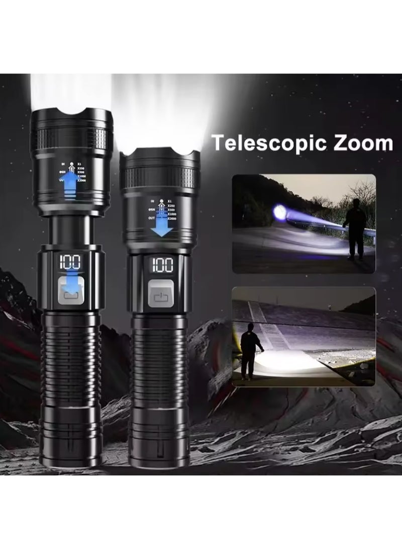 1800 Lumen Rechargeable Portable Flashlight with Long Battery Life for Outdoor Activities Camping Hiking - Image 2