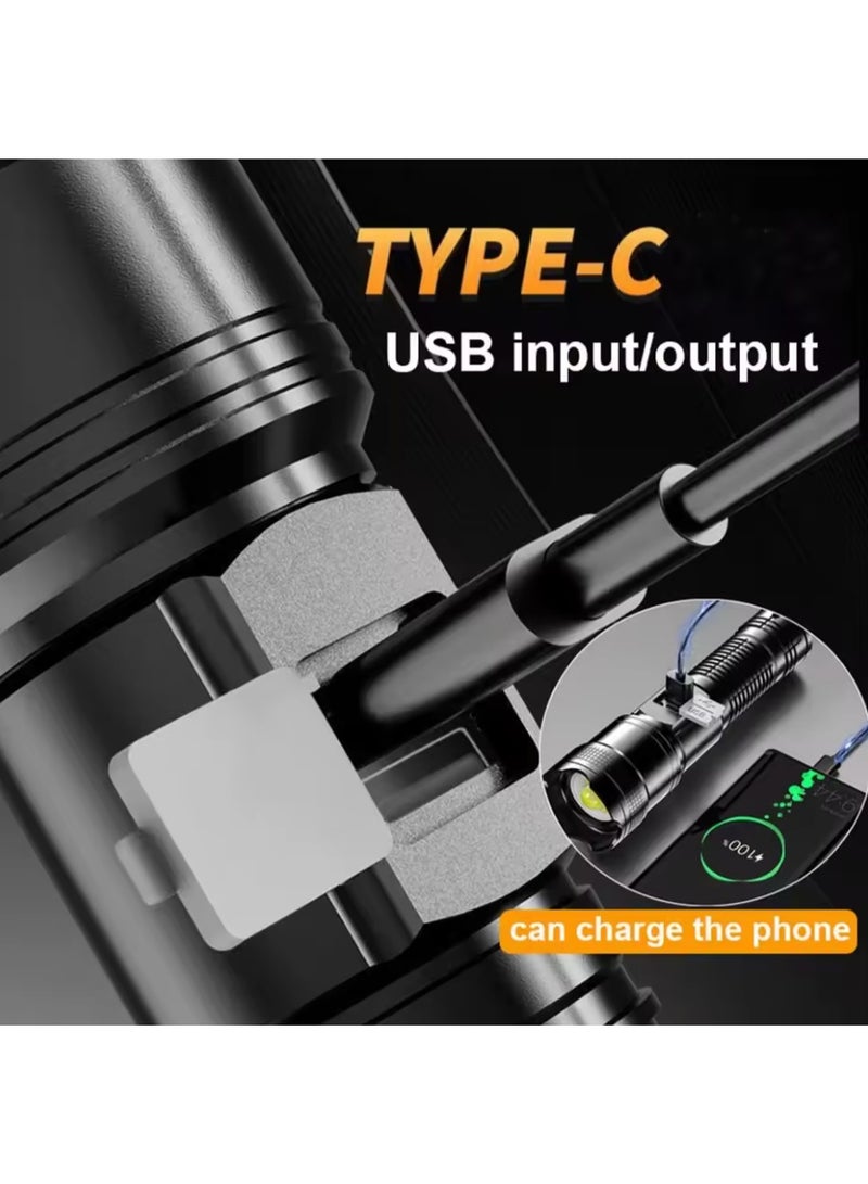 1800 Lumen Rechargeable Portable Flashlight with Long Battery Life for Outdoor Activities Camping Hiking - Image 3