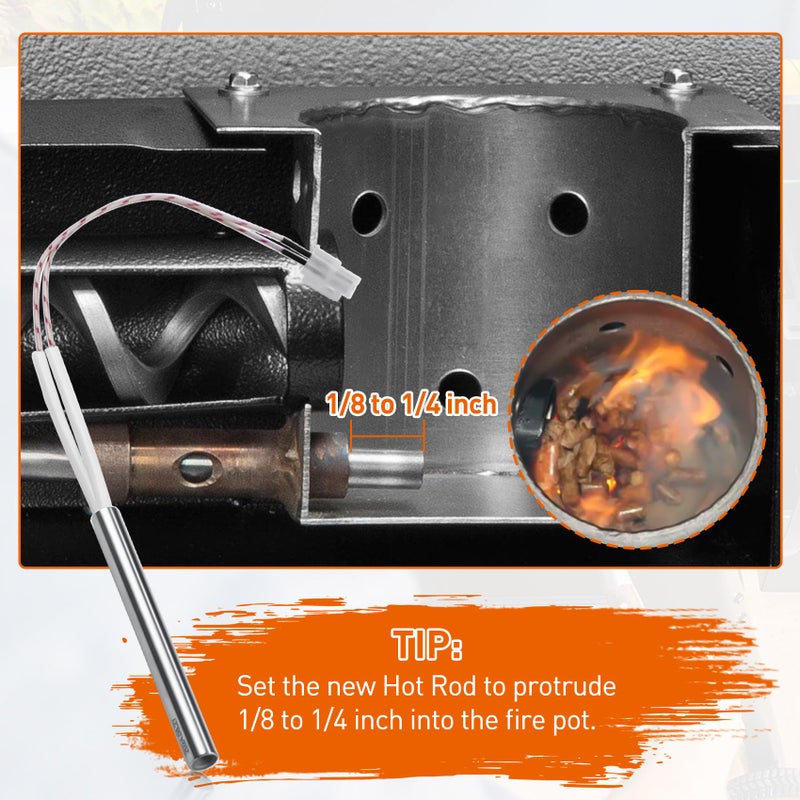 COMVIEE KIT0255 Hot Rod Igniter Replacement for Traeger D2 Pellet Grills Pro 575 & 780, Ironwood 650 & 885, Silverton 620 & 810, Timberline 850 &1300 (Gen 2 only), Part for Traeger D2 Direct Drive Smoker - Image 4