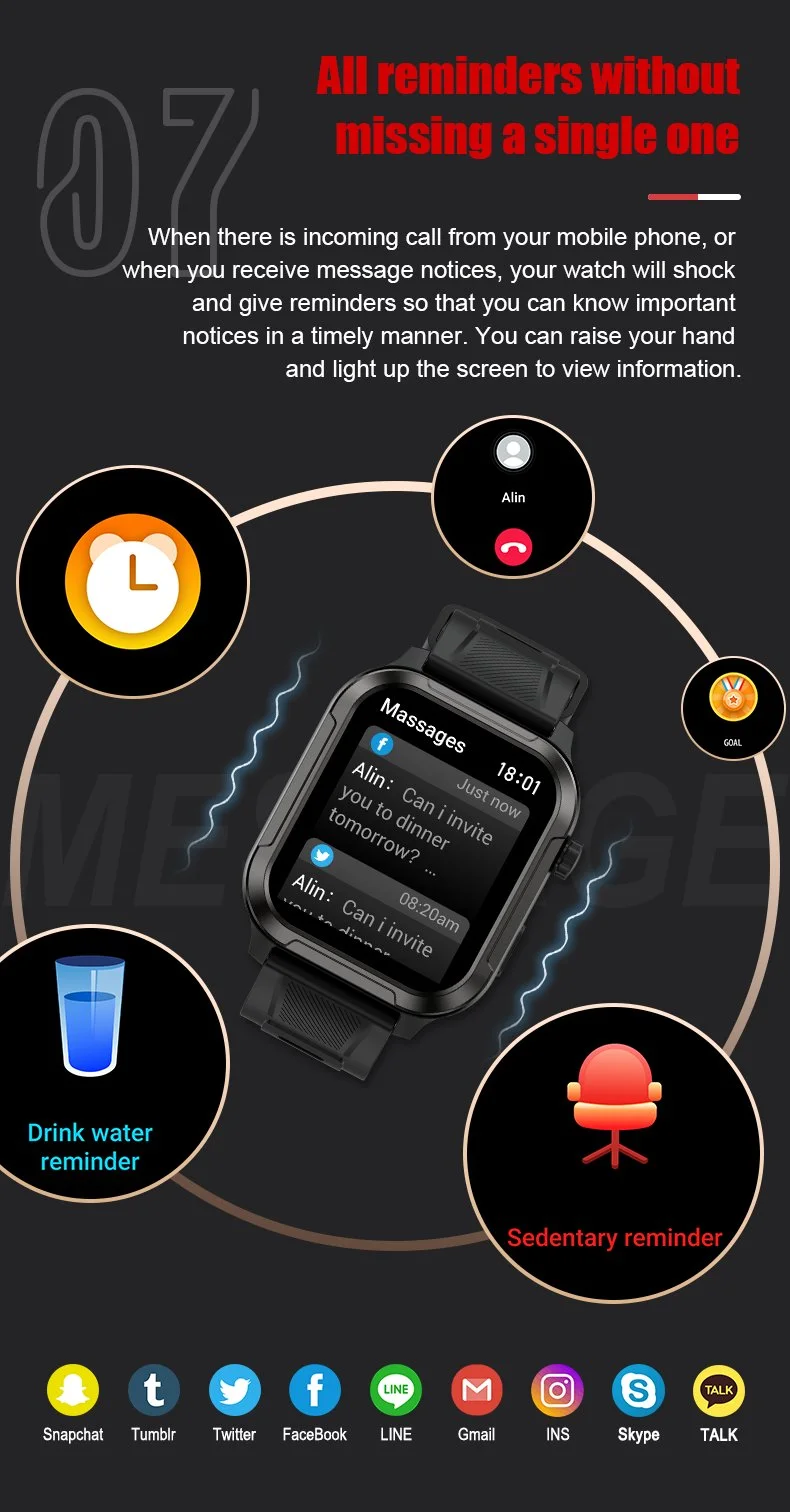سفنتي فايف Smart Watch With Fitness And Bluetooth Call Features