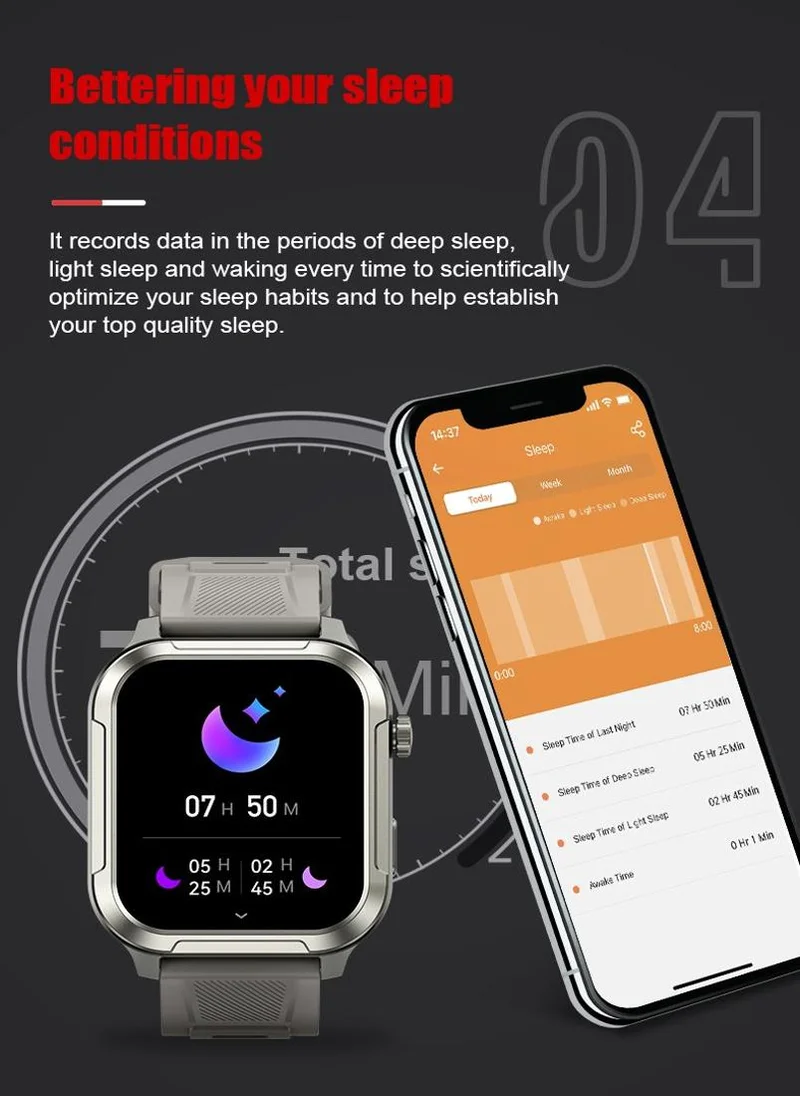 سفنتي فايف Smart Watch With Fitness And Bluetooth Call Features