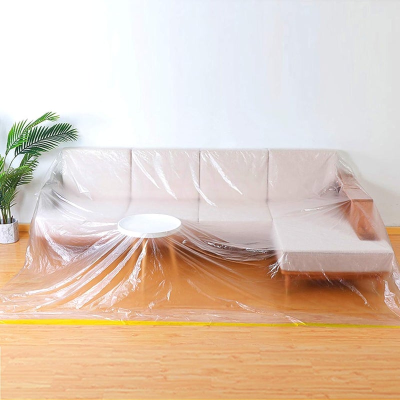 Extra Large Sofa Couch Cover Durable Waterproof Furniture Protector Dust Cover for Bed Sofa Furniture When Moving or Storage 1.5 M * 10 M (1) - Image 1