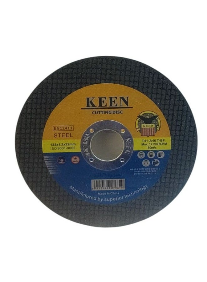 Keen Cutting Disc 125x1.2x22mm • Made in China • 12200 RPM • 80 m/s • EN12413 Steel Cutting Disc