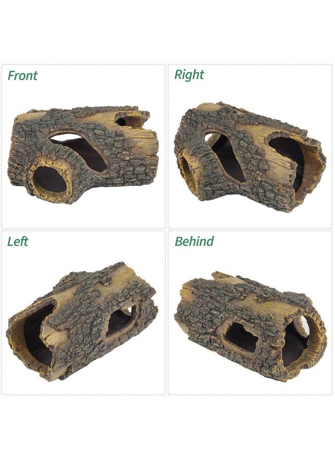 Uniclife Uniclife Resin Hollow Tree Trunk Betta Log Aquarium Decorations Ornament Fish House Cave Wood House Decor for Small and Medium Fish Tank  - Image 4