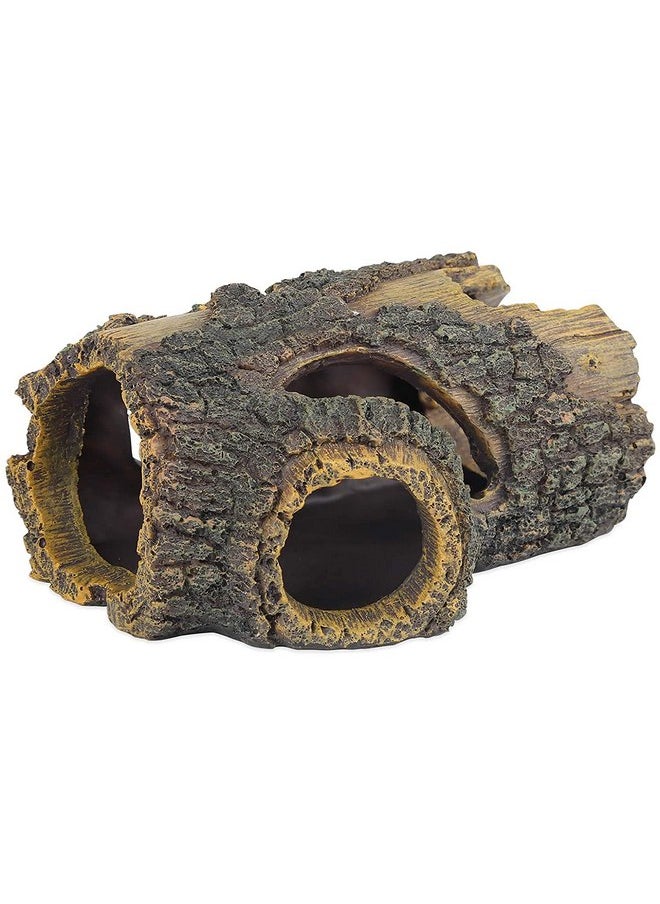 Uniclife Uniclife Resin Hollow Tree Trunk Betta Log Aquarium Decorations Ornament Fish House Cave Wood House Decor for Small and Medium Fish Tank  - Image 1