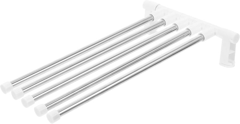Stainless Steel Rotatory Towel Rack Bar Wall Mounted No Drill Bathroom Organizer Scratch Resistant Multipurpose Holder for Quick Dry Towels - Image 1