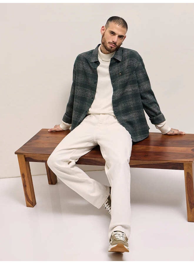 THE BEAR HOUSE Shacket for Men | Long Sleeve, Casual Button-Down | Soft, Breathable Fabric for Work, Everyday, & All-Season Wear in Stylish Design - Image 5