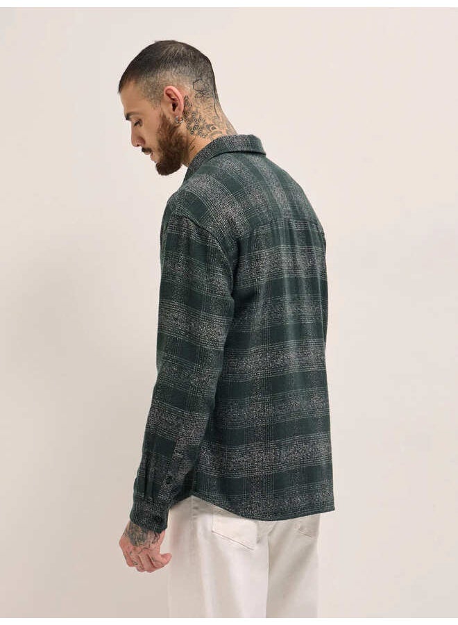 THE BEAR HOUSE Shacket for Men | Long Sleeve, Casual Button-Down | Soft, Breathable Fabric for Work, Everyday, & All-Season Wear in Stylish Design - Image 3