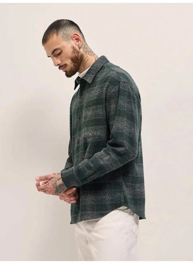 THE BEAR HOUSE  Shacket for Men | Long Sleeve, Casual Button-Down | Soft, Breathable Fabric for Work, Everyday, & All-Season Wear in Stylish Design for Men | Best Price UAE