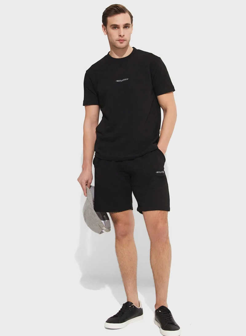 جون Crew Neck T-Shirt & Short Set