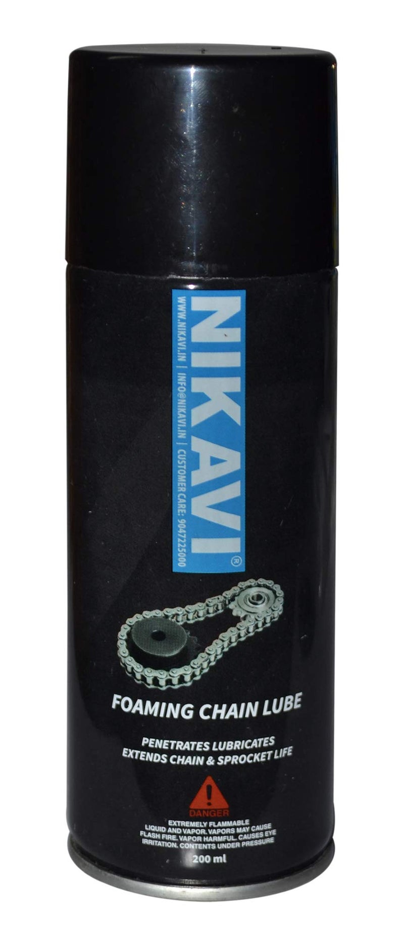 NIKAVI FCL200 + BCA13 Foaming Chain Lube - 200ml + Chain Cleaning Brush (4) - Image 2