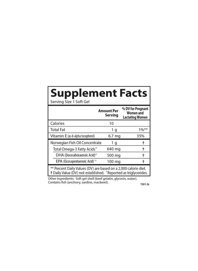 Carlson Carlson - Mother's DHA, 500 mg DHA, Prenatal Support, Fetal Development & Immune Health, 120 Softgels  - Image 4