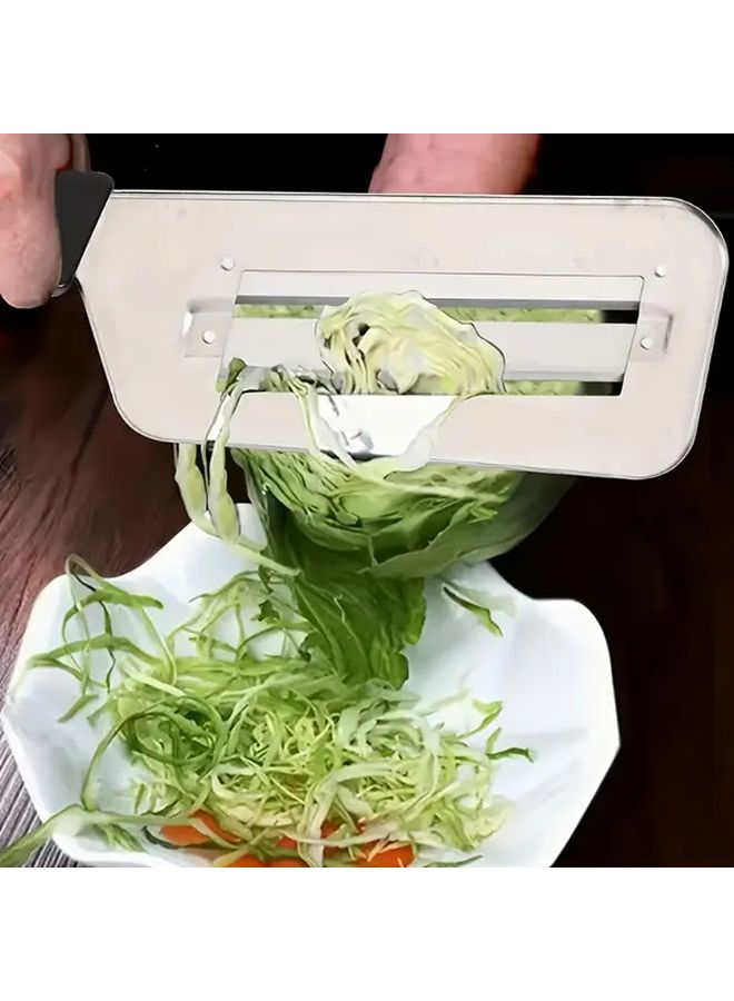 Red Stainless Steel Double Blade Vegetable Slicer Heavy Duty Kitchen Tool for Cabbage Carrots Potatoes Onions Tomatoes Cucumbers Lettuce and Fish Scales Ergonomic Easy Clean Design - Image 5