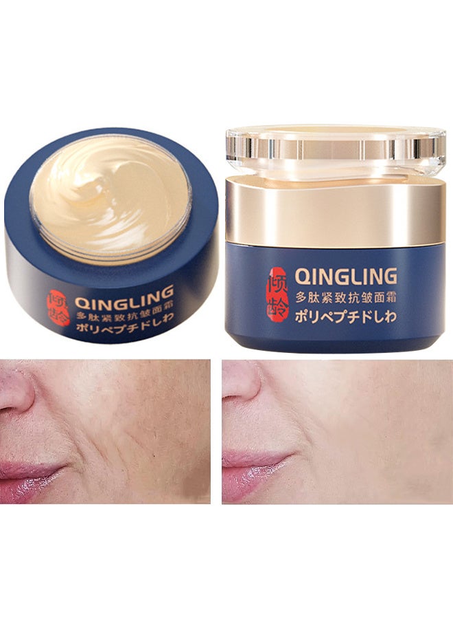QINGLING Wrinkle Removal Cream, Firming Anti-Aging Cream, Anti Aging Skin Care Firming, Peptide Firming Anti-Wrinkle Cream 50G - Image 1