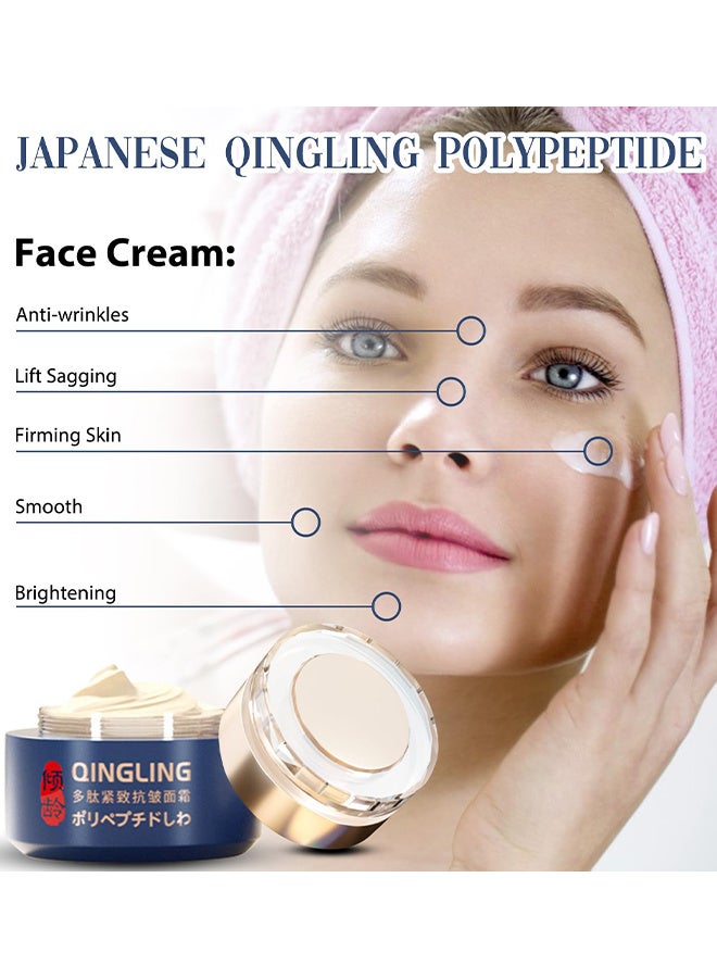 QINGLING Wrinkle Removal Cream, Firming Anti-Aging Cream, Anti Aging Skin Care Firming, Peptide Firming Anti-Wrinkle Cream 50G - Image 2