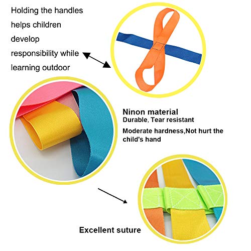 Lainrrew Walking Rope with 12 Colorful Handles - Outdoor Safety Rope for Preschool & Kindergarten Kids (Blue) - Image 5