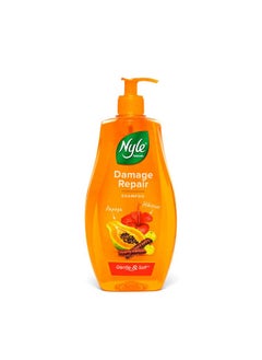 Nyle Naturals Damage Repair Shampoo 400 Ml | Hair Repairing Shampoo With Papaya, Hibiscus, & Shikakai | Ph Balanced & Paraben Free Gentle & Soft Shampoo For Women & Men  - Image 1