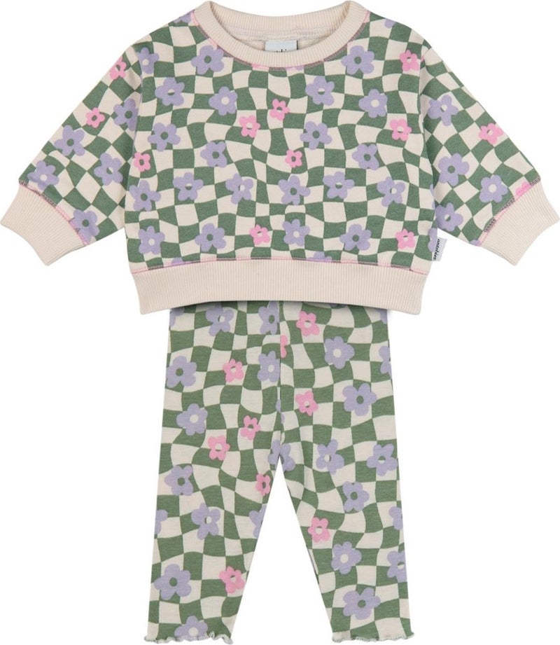 Antebies Graphic Floral Sweatshirt and Leggings Set  - Image 2