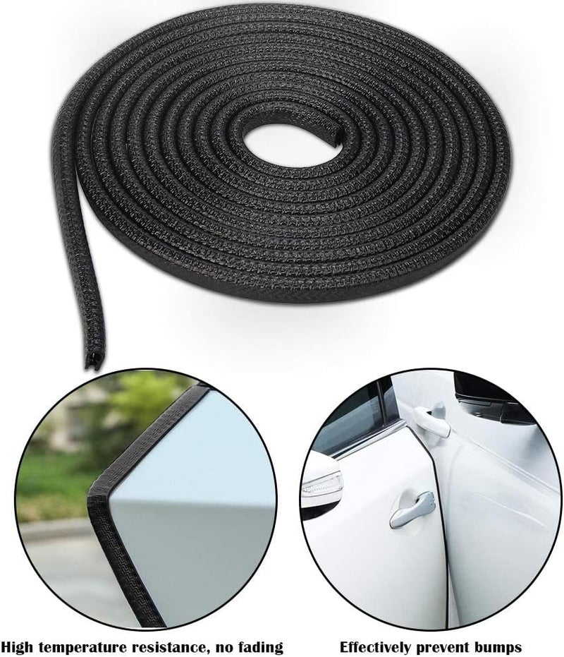 QBUC Car Door Edge Guards,13Ft(4M) Rubber Clip Seal U Shape Edge Trim Guard Protection Car Door Protection Fit for Most Models - Image 4