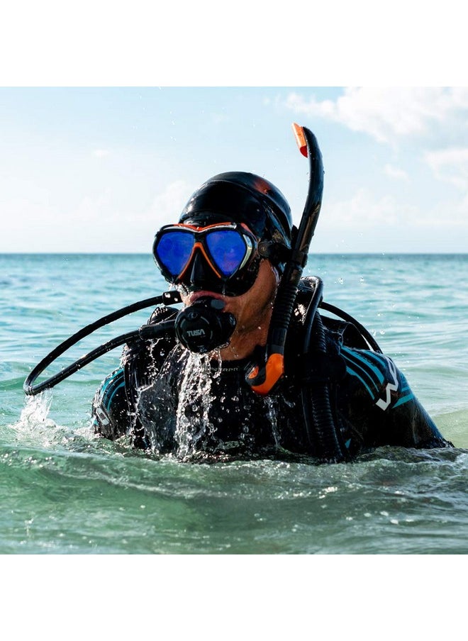 TUSA - Sp170 Platina Hyperdry Ii Scuba Diving Snorkel Fishtail Blue - Image 1