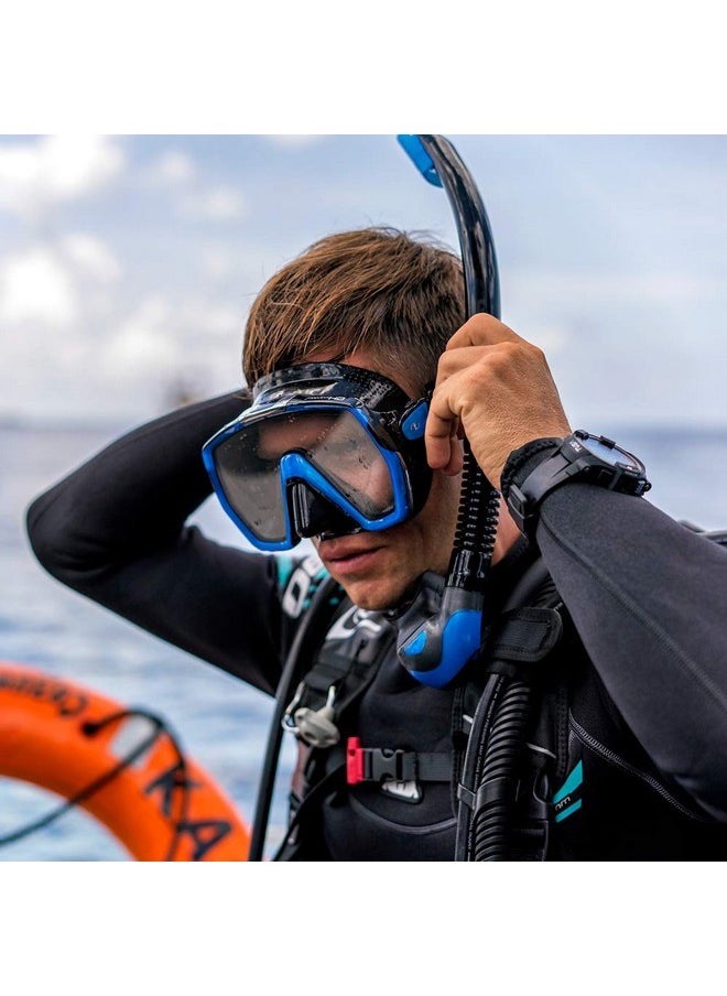 TUSA - Sp170 Platina Hyperdry Ii Scuba Diving Snorkel Fishtail Blue - Image 1