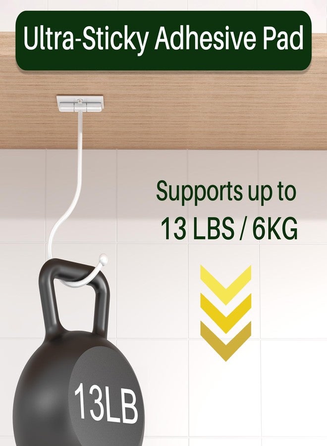 Josmimic White Foldable Banana Hook Under Cabinet - Adhesive Banana Hanger, Banana Holder Under Counter, Metal Banana Stand - Image 4