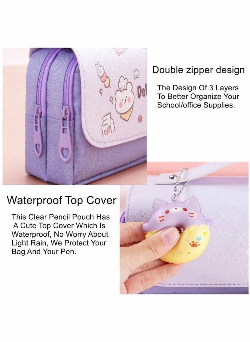 Pencil Case Cute Pen Bag Students Stationery and office Pouch Zipper Bag for Pens - Image 4