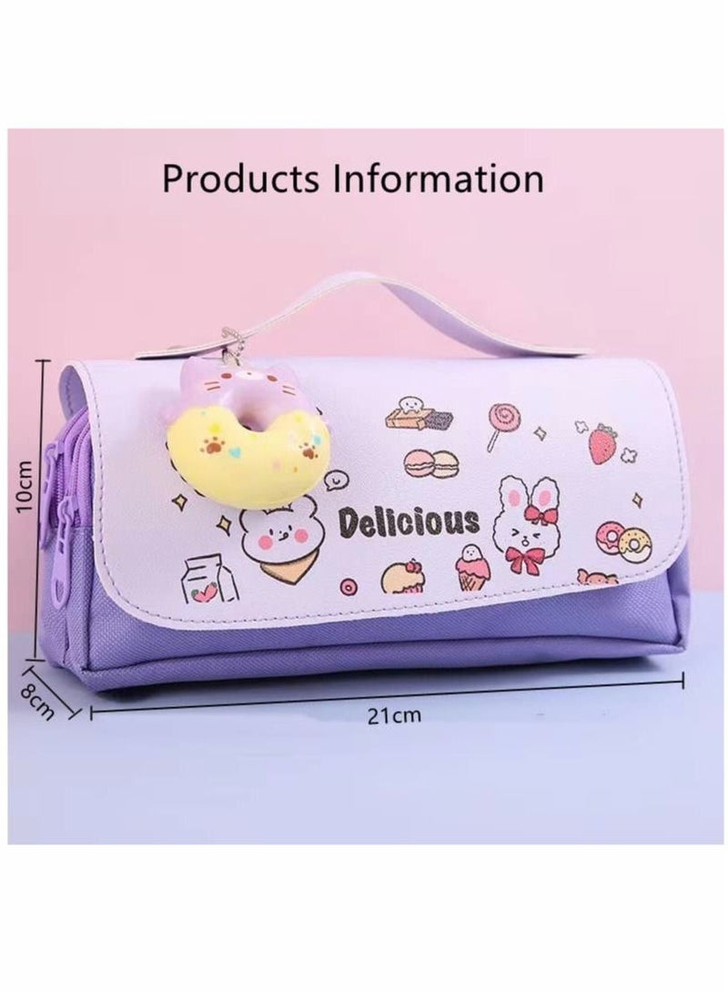 Pencil Case Cute Pen Bag Students Stationery and office Pouch Zipper Bag for Pens - Image 2