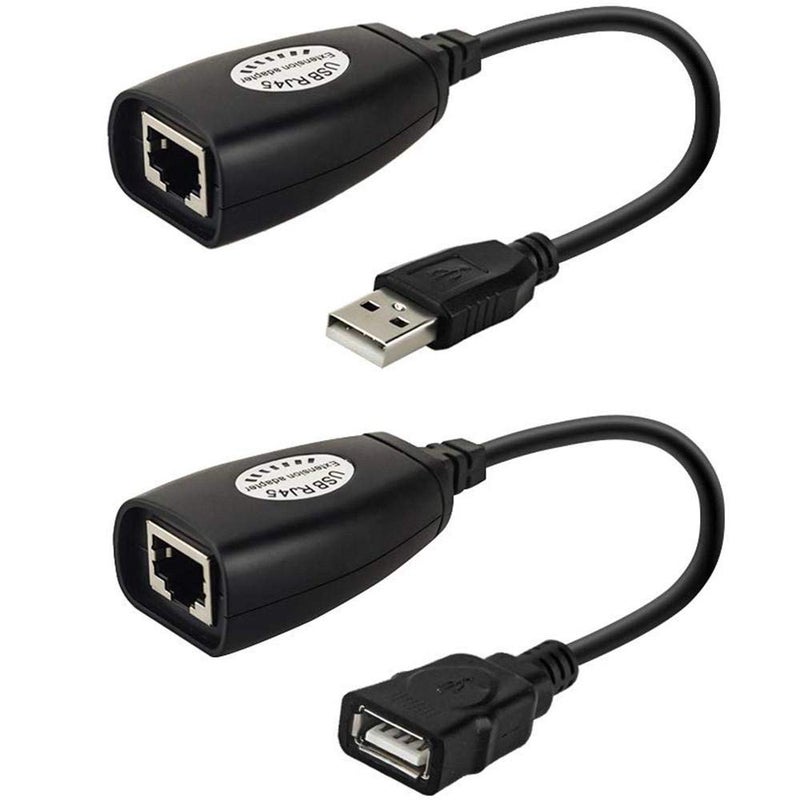 USB to RJ45 Adapter Over Cat5/5e/6 Extension Cable Set - Image 1