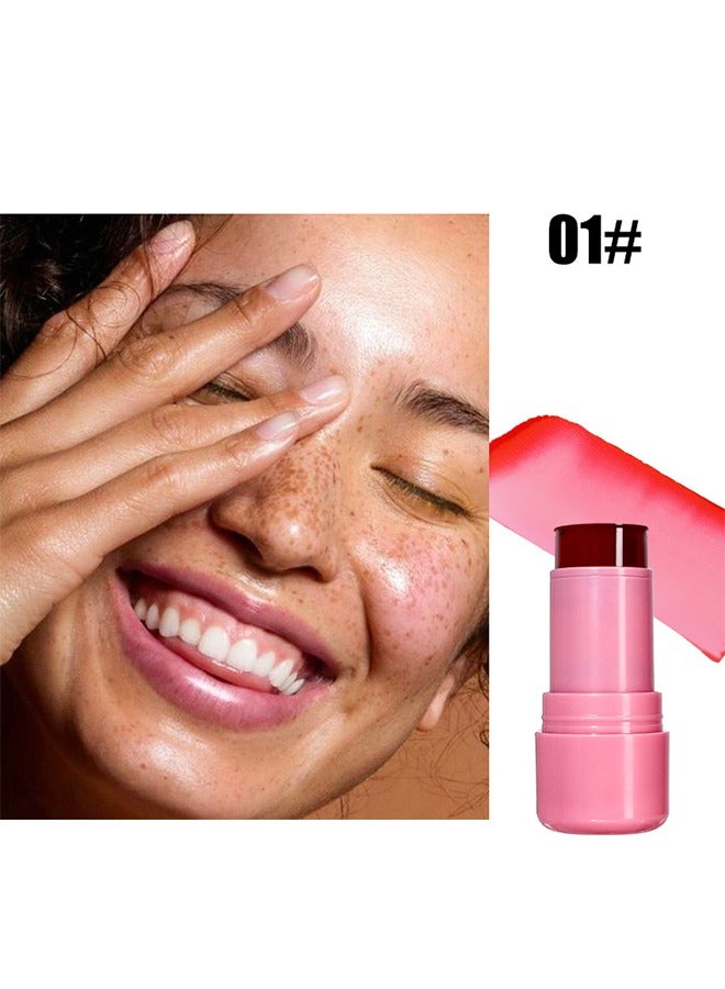 إيلهو جيلي ليب آند تشيك تينت، ماء بارد جيلي تينت، عصا أحمر الخدود جيلي تينت متعددة الاستخدامات طويلة الأمد، عصا طبيعية للشفاه والخد - Image 2