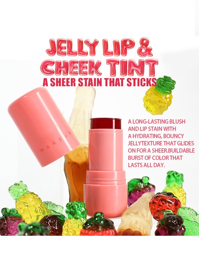 إيلهو جيلي ليب آند تشيك تينت، ماء بارد جيلي تينت، عصا أحمر الخدود جيلي تينت متعددة الاستخدامات طويلة الأمد، عصا طبيعية للشفاه والخد - Image 4