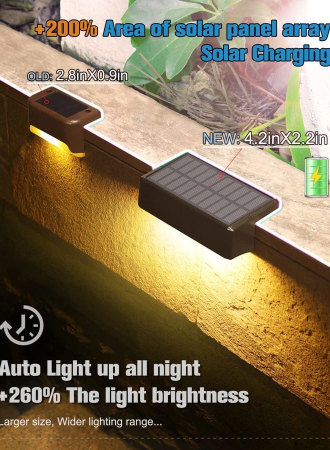 VOLISUN Solar Lights for Fence,4-Pack 1800mah Outdoor Solar fence lights Waterproof Led Color Glow Solar Lights for Step,Fence,Railing,Wall,Stairs - Image 5