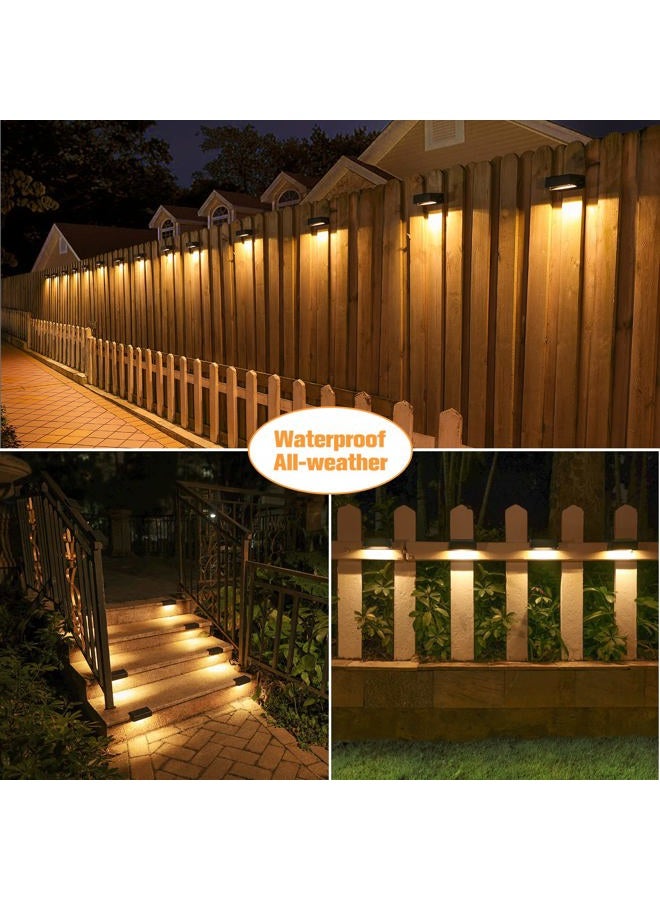 VOLISUN Solar Lights for Fence,4-Pack 1800mah Outdoor Solar fence lights Waterproof Led Color Glow Solar Lights for Step,Fence,Railing,Wall,Stairs - Image 3