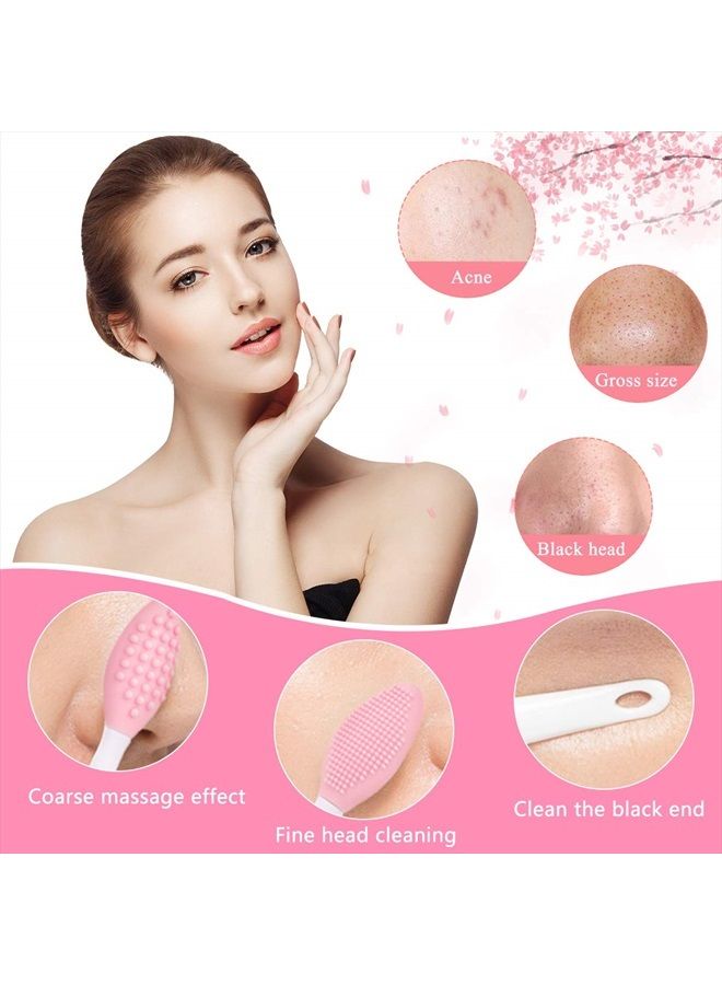 Yokilly Silicone Face Scrubber, 2pcs Exfoliating Lip Brush, 2pcs Face Cleansing Brush,2pcs Silicone Face Mask Brush Exfoliator Blackhead Skin Care Tool - Image 5