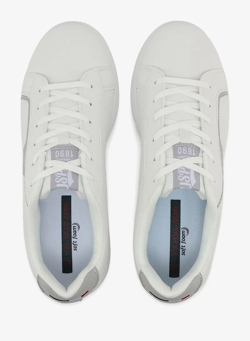 U.S. Polo Assn. white Women's White Sneakers - Elegant Design,Comfortable Casual Shoes for Everyday Wear for Women | Best Price UAE