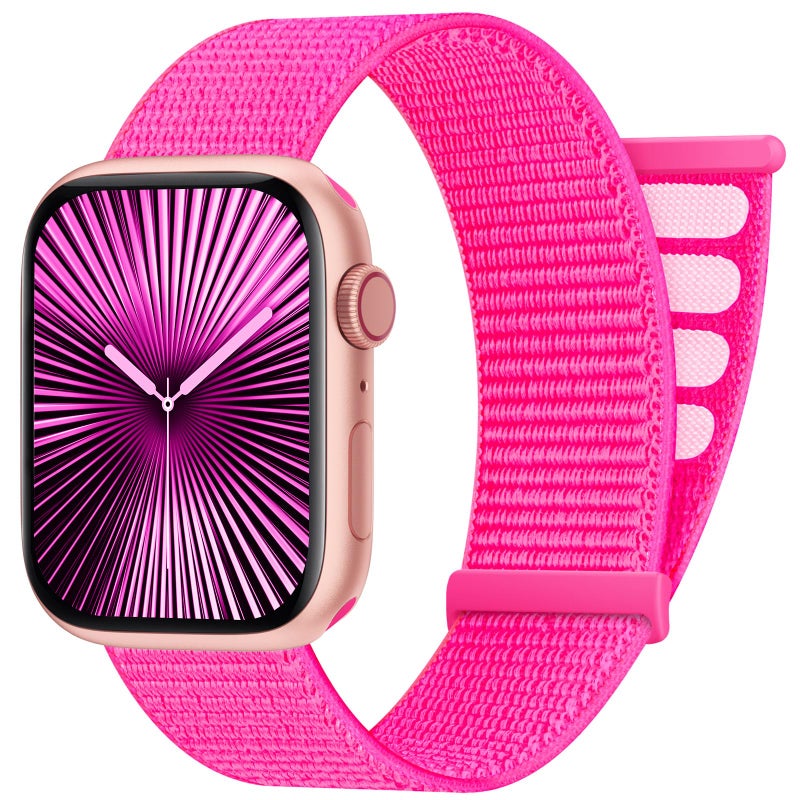 AMSKY Sport Nylon Loop Band Compatible with Apple Watch Bands 38MM 40MM 41MM 42MM 44MM 45MM 46MM 49MM Women Men,Breathable Adjustable Straps for iWatch Band Series 11 10 SE 9 8 7 6 5 4 3 2 Ultra - Image 1