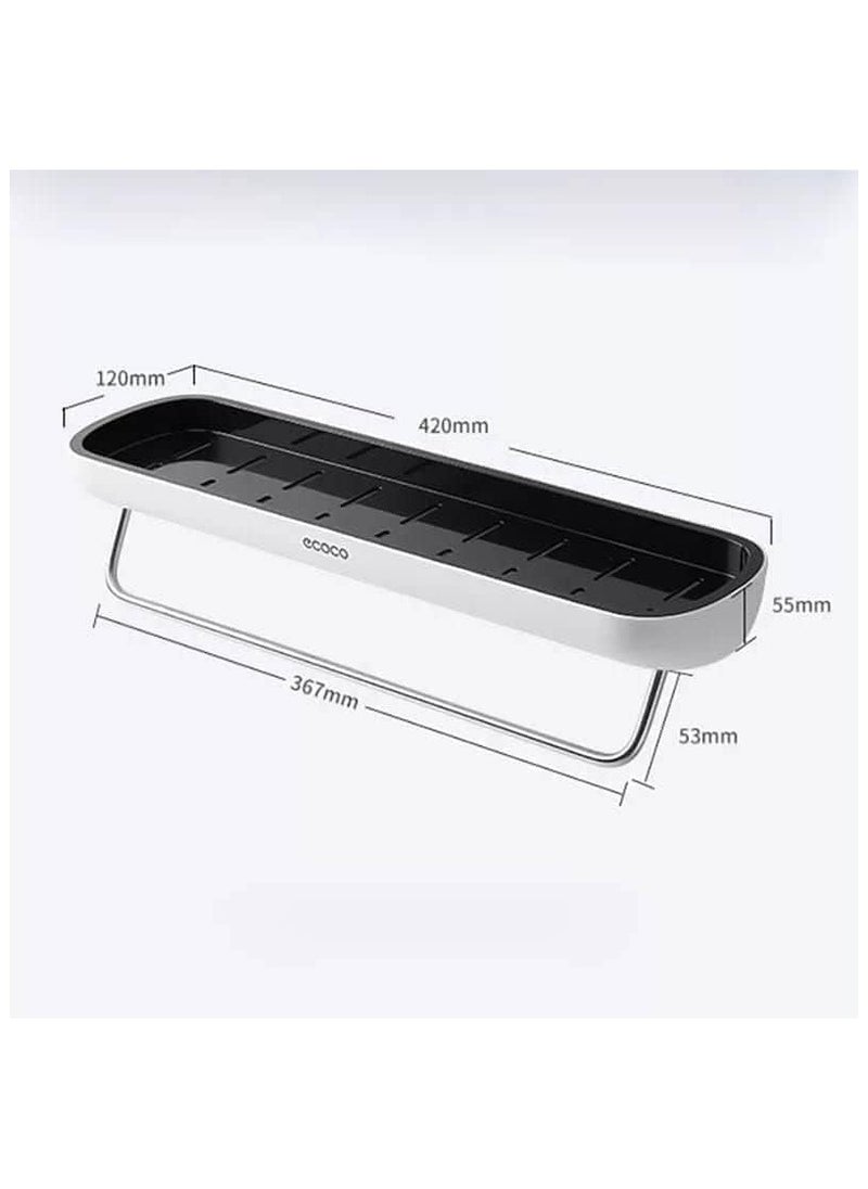 ecoco - ECOCO E1923 Multi Function Wall storage Shelf - Grey White - Image 1