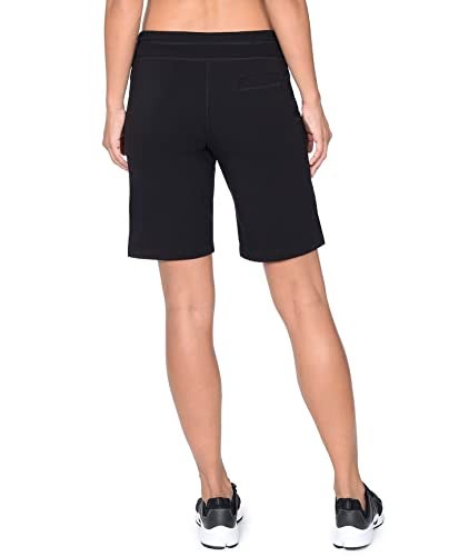 Danskin Women's Essential Bermuda Short, Black, Large - Image 4