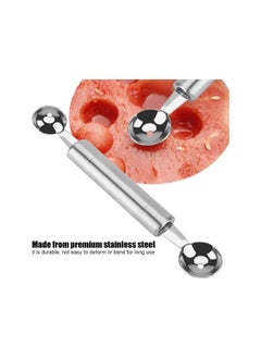 Melon Baller Scoop, Stainless Steel Fruit Melon Baller Carving Knife for Watermelon Cantaloupe (Double Ball Ends)