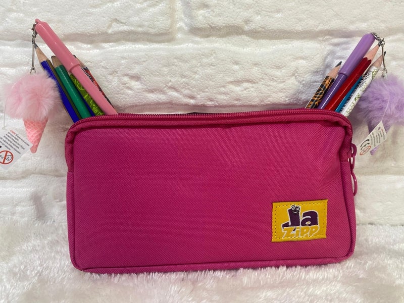 Jazipp Premium Double Compartment Pencil Case Pencil Bag Pencil Holder 22X12X4CM - Image 1