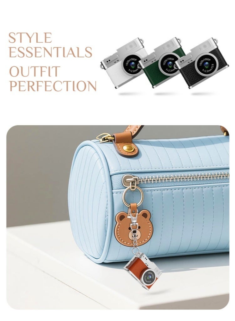 Generic Digital Camera 1080P Retro CCD Mini Cam with 0.96in Screen Indoor Outdoor Sports Portable Vintage Very Small Camcorder Video Cameras Recorder with 32GB Card, Black - Image 4