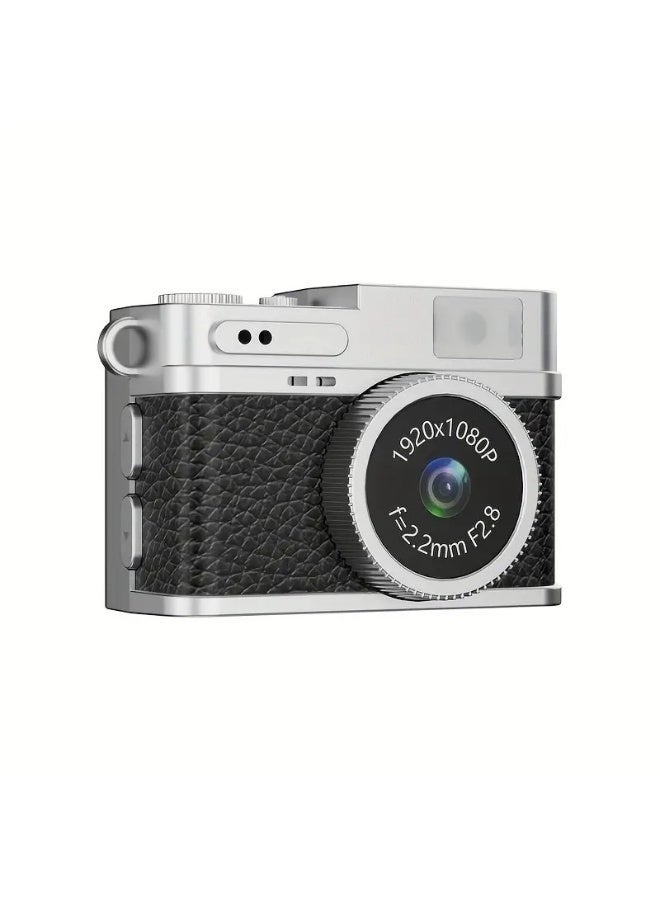 Generic Digital Camera 1080P Retro CCD Mini Cam with 0.96in Screen Indoor Outdoor Sports Portable Vintage Very Small Camcorder Video Cameras Recorder with 32GB Card, Black - Image 2