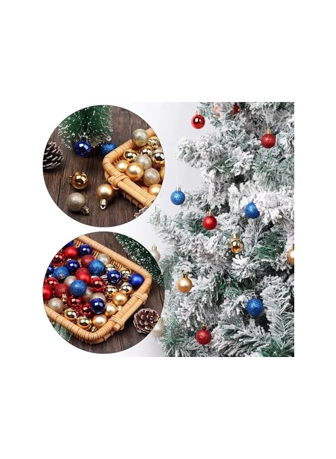 The Bros 24 قطعة كرات زينة شجرة عيد الميلاد الحمراء 4 سم - زينة احتفالية لحفلات العطلات، ديكور الحدائق للاحتفالات ليلة رأس السنة (حمراء) - Image 4