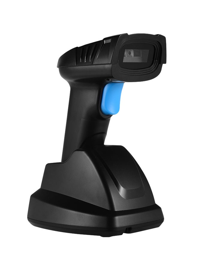Handheld 1D 2D QR Wireless Barcode Scanner Black/Blue - Image 1