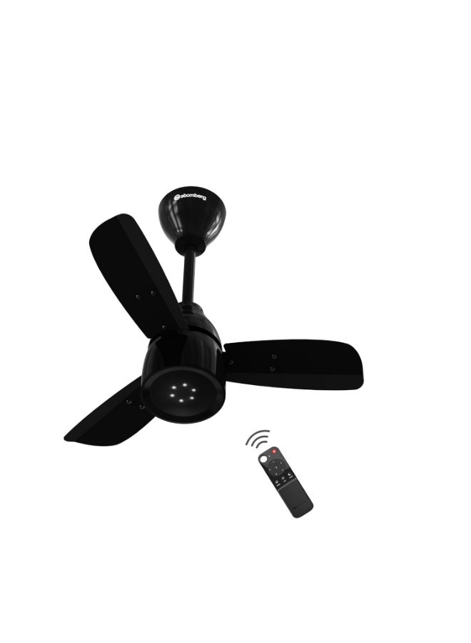 atomberg Renesa Enzel 600mm Newly Launched BLDC Ceiling Fan with Remote | BEE 5 star | High Air Delivery | LED Speed Indicator | Low Noise | Sleek Design | Power Saving | 3 Year Warranty | Gloss Black - Image 1