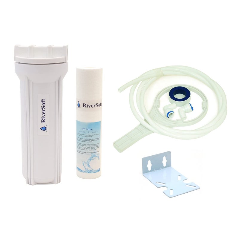 RiverSoft PreRO-10 RO prefilter Heavy housing Assembly | Compatible with All RO Water Purifier (White, PP) - Image 2