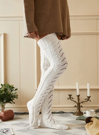 Warm Cable Knit Over Knee Socks for Women, Long Leg Warmers for Winter, Solid Color Tube Socks, Cozy Knitted Boot Socks - pzsku/Z41C26BD0749EA4760390Z/45/_/1722851917/83a234a6-d167-4ccd-96e4-8f2568af9ab1