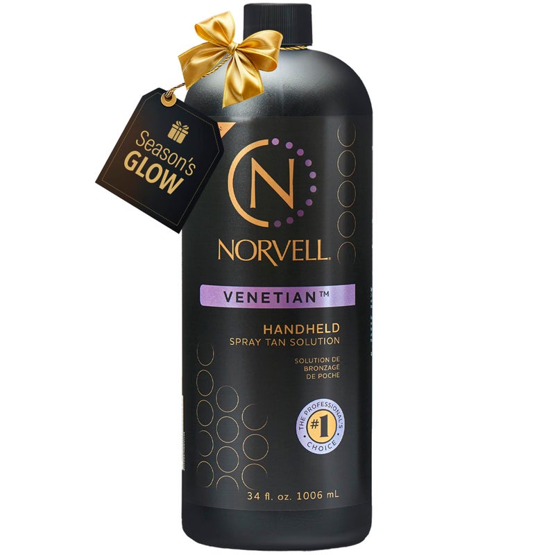 Norvell Premium Spray Tan Solution Venetian 1 Liter â€“ Professional Sunless Tanning Formula for Natural Bronze Glow, Streak-Free, Fast-Drying, Long-Lasting Color - Image 1